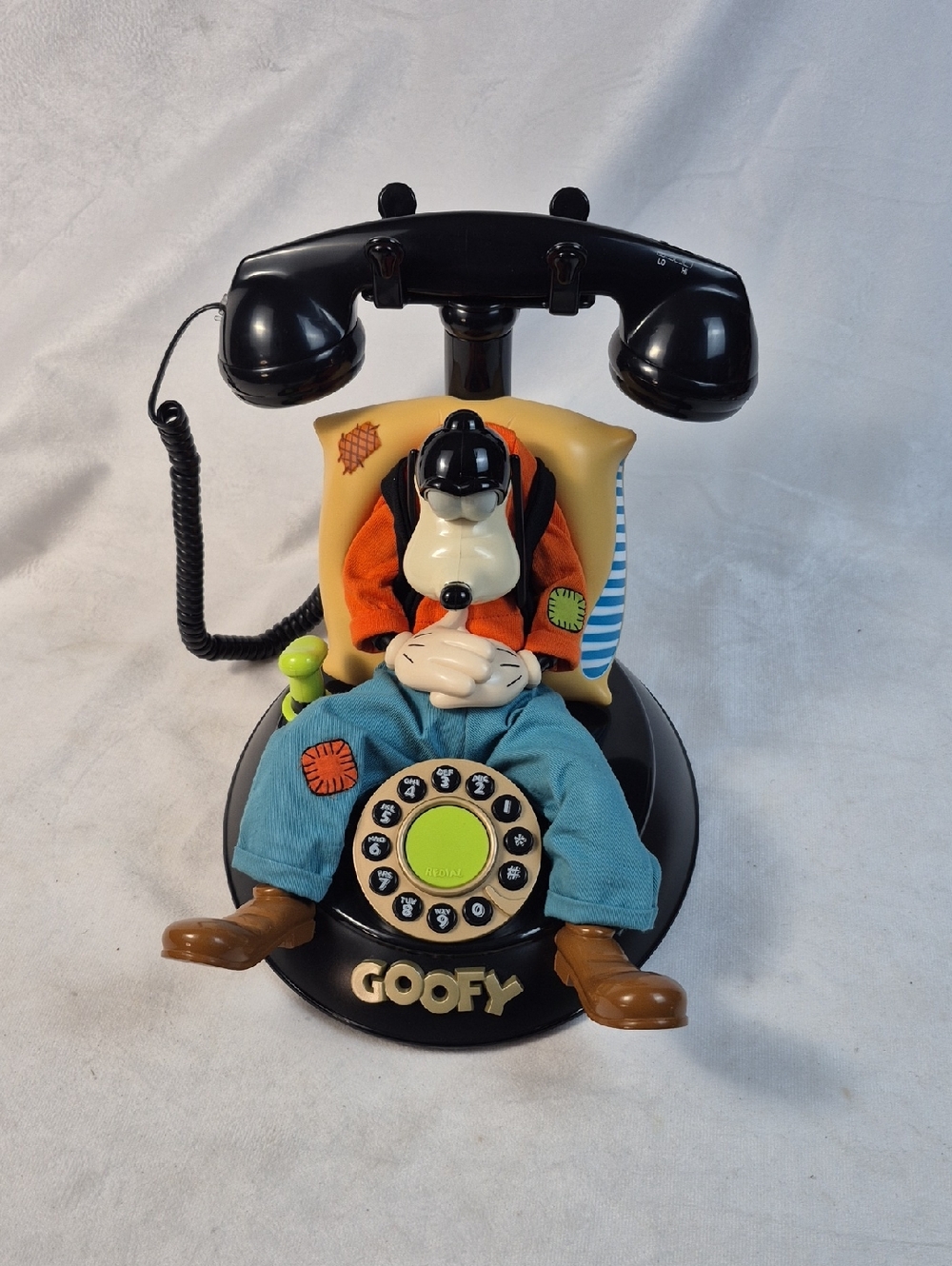 Telemania Goofy Animated Talking Telephone 1990 Phone - Tested - Works
